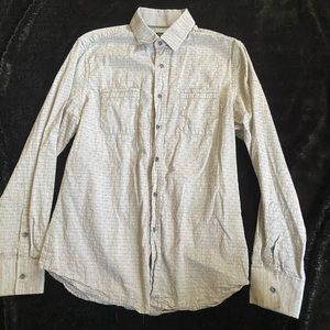 Light grey button down shirt